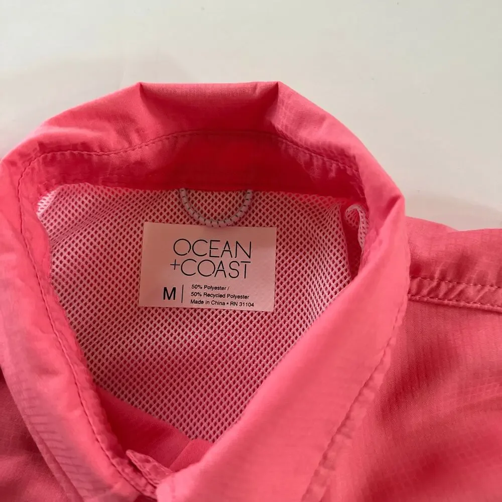 Ocean + Coast Girls Pink Sun Protection Shirt - Size Medium